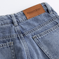 Toddler Girls Heart Embroidered Wide Leg Jeans Loose Denim Pants