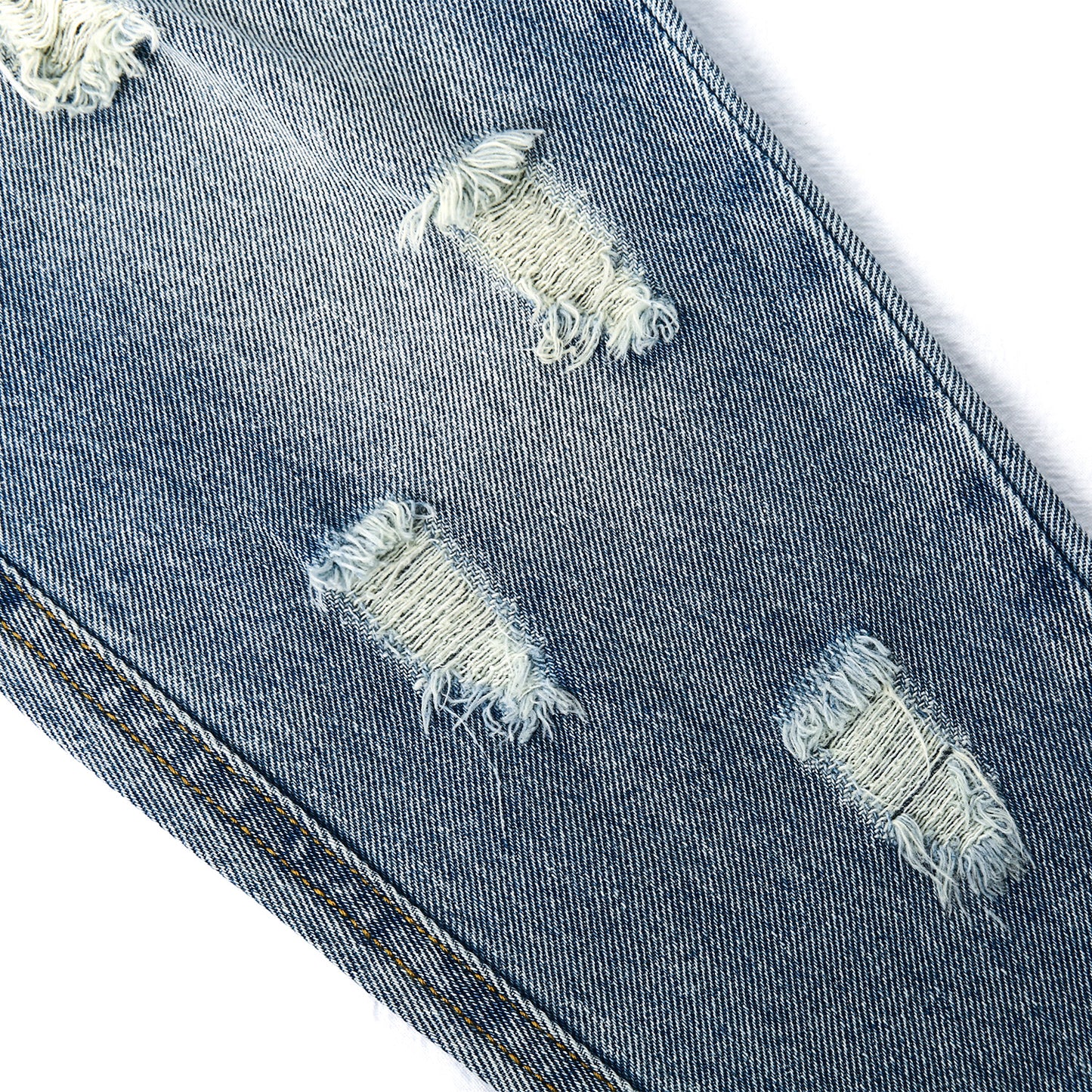 Baby Ripped Holes Elastic Waist Pocket Jeans