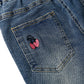 3-13T Girls Jeans, Ribbed Elastic Waist Embroidered Denim Pants