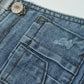 Baby Little Girls Skirt,Ripped Soft Strechy Denim Girls Summer Overalls Dress