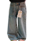 Girls Jeans, 12M-13T Wide Size Range Wide-leg Flared Denim Pants