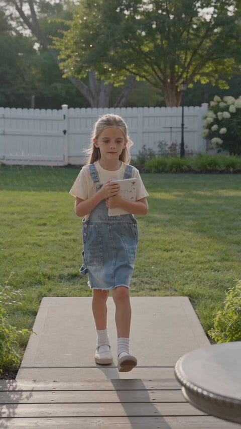 KIDSCOOL Girls Denim Overall Skirt Big2811