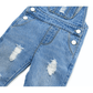 Baby Big Front Pocket Ripped Ruffled Jeans Overalls