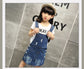 Pop Ripped Adjustable Denim Jumpers Jean Overall Dress