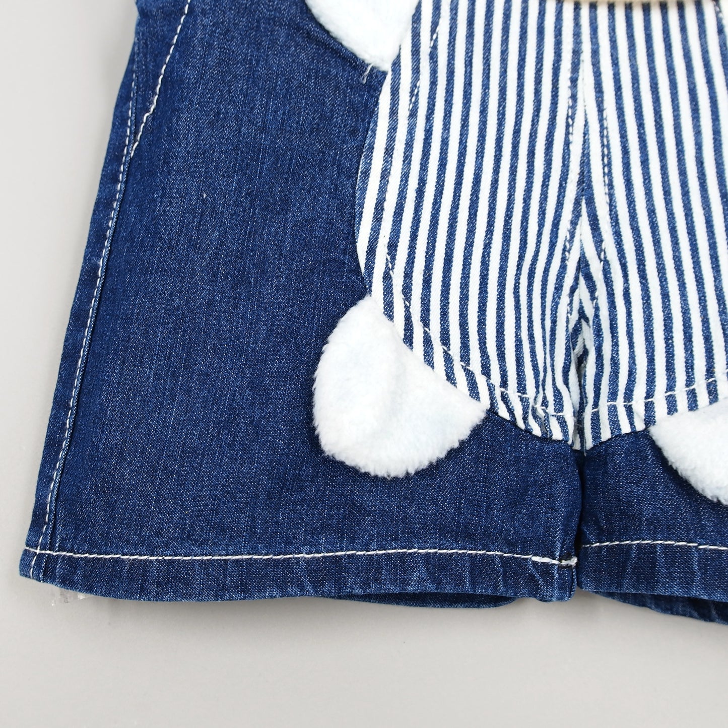 Cute Monkey Soft Baby Denim Shortalls
