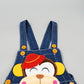 Cute Monkey Soft Baby Denim Shortalls