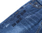 Girls Embroidered Elastic Waist Band Cute Slim Jeans