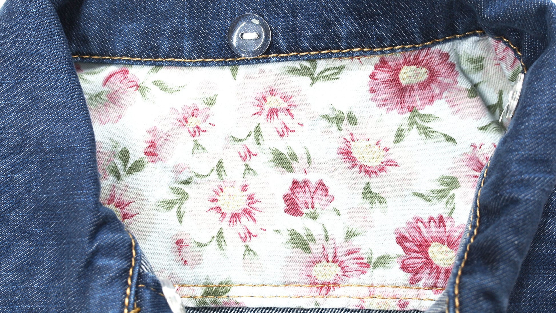  Girl Pink Hood Flower Embroidered Denim Outfits
