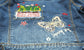  Girl Pink Hood Flower Embroidered Denim Outfits