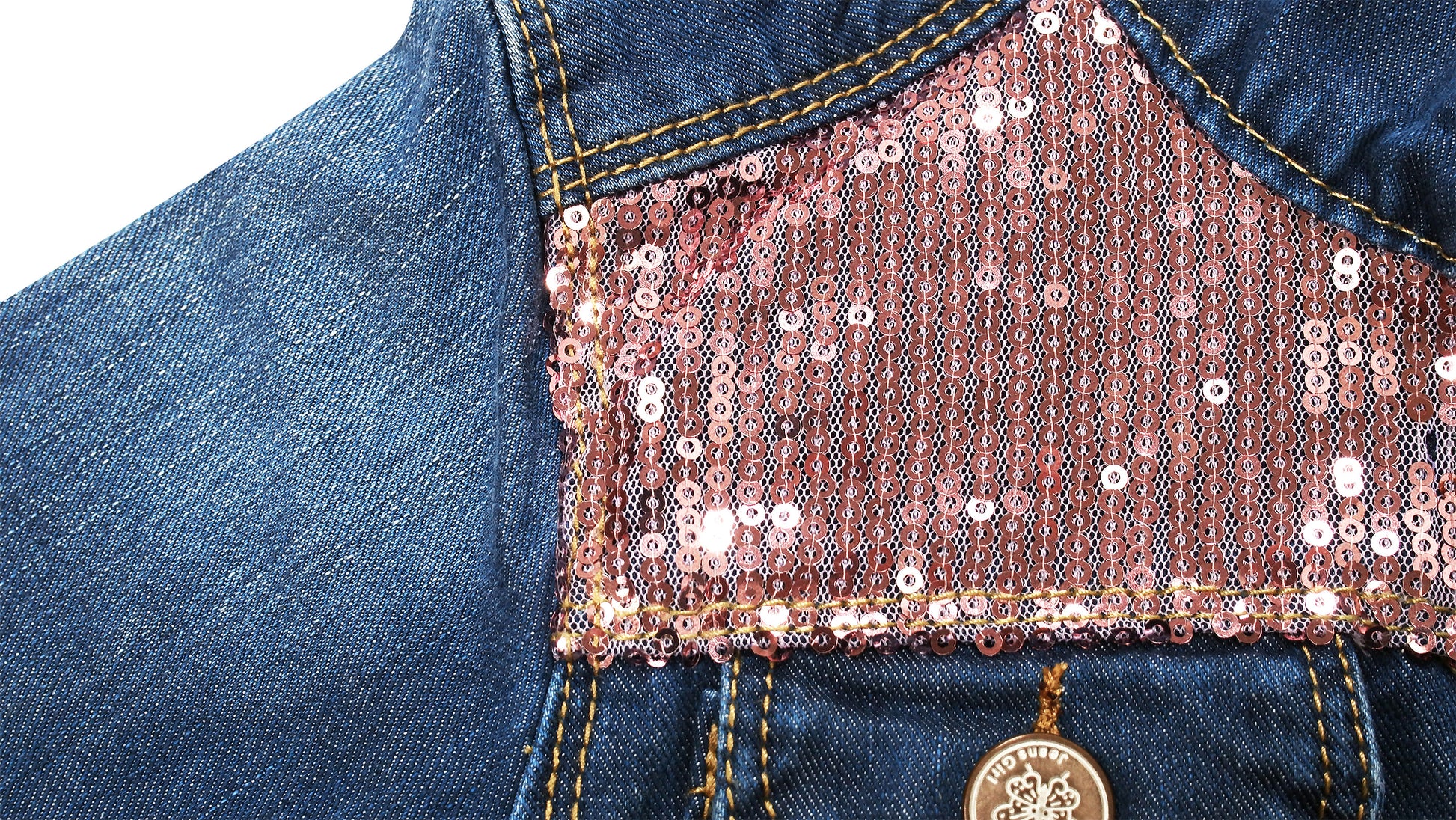  Girl Pink Hood Flower Embroidered Denim Outfits